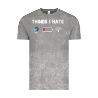 Cloud Rock funny things i hate low battery and wifi connection Vintage Tee - linhVisuals