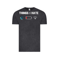 Vintage Black funny things i hate low battery and wifi connection Vintage Tee - linhVisuals