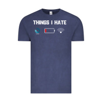 Vintage Denim funny things i hate low battery and wifi connection Vintage Tee - linhVisuals