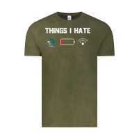 Vintage Olive funny things i hate low battery and wifi connection Vintage Tee - linhVisuals