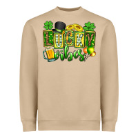 Mushroom St. Patrick's Lucky vibes Heavyweight Sweatshirt - OliviaCreatesArt