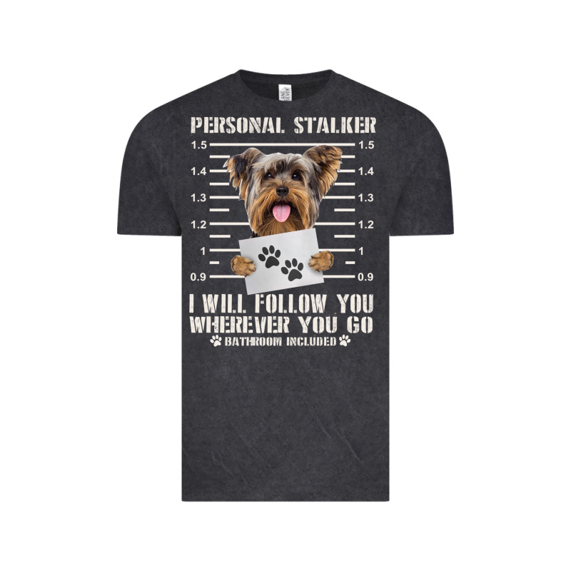 Funny Yorkie Personal Stalker Yorkshire Terrier  Dog I Will Follow You Vintage Tee by linhVisuals | Teevron