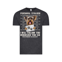 Vintage Black funny yorkie personal stalker yorkshire terrier  dog i will follow you Vintage Tee - linhVisuals