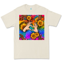 Bone Heart And Sunflowers With Neon Leopard Patterns Premium Tee - BundleAndBundleShop