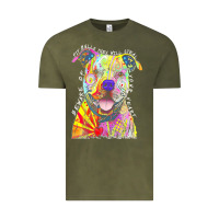 Vintage Olive pitbull t  shirt beware of pitbulls they will steal your heart t  shir Vintage Tee - linhVisuals