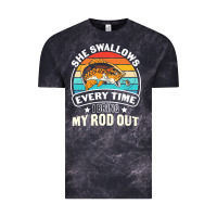 Cloud Black she swallows every time i bring my rod t  shirt she swallows every tim Vintage Tee - linhVisuals