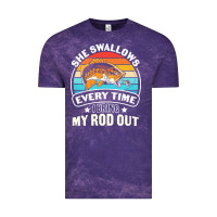 Cloud Purple she swallows every time i bring my rod t  shirt she swallows every tim Vintage Tee - linhVisuals
