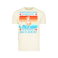 Vintage Arctic boxer t  shirt a woman cannot survive on wine alone she also needs box Vintage Tee - linhVisuals