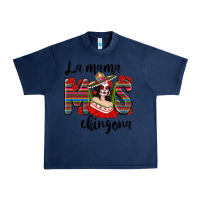 Navy La Mama Mos Chingona Urban Heavy Tee - texasbilliewilder