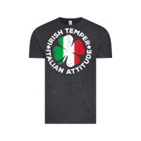 Vintage Black irish temper italian attitude t shirt st patrick's day t shirt Vintage Tee - linhVisuals