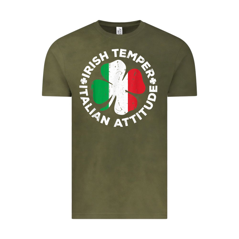 Irish Temper Italian Attitude T Shirt St Patrick's Day T Shirt Vintage Tee by linhVisuals | Teevron