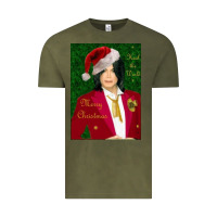 Vintage Olive merry christmas heal the world michael jackson Vintage Tee - linhVisuals