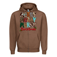 Chestnut Merry Christmas Zipper Hoodie - FaDigitalArtStudio
