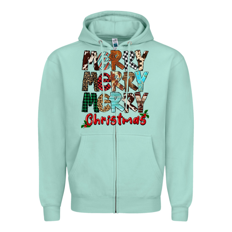 Merry Christmas Zipper Hoodie by FaDigitalArtStudio | Teevron