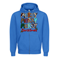 True Royal Merry Christmas Zipper Hoodie - FaDigitalArtStudio
