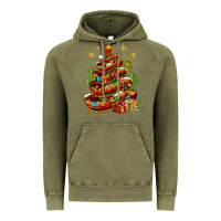 Vintage Olive Christmas Feliz Navidad sombrero tree Vintage Hoodie - NancyCooperArtShop
