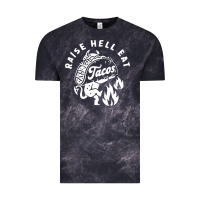 Cloud Black Raise Hell Eat white Vintage Tee - linhVisuals