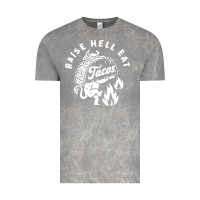 Cloud Rock Raise Hell Eat white Vintage Tee - linhVisuals