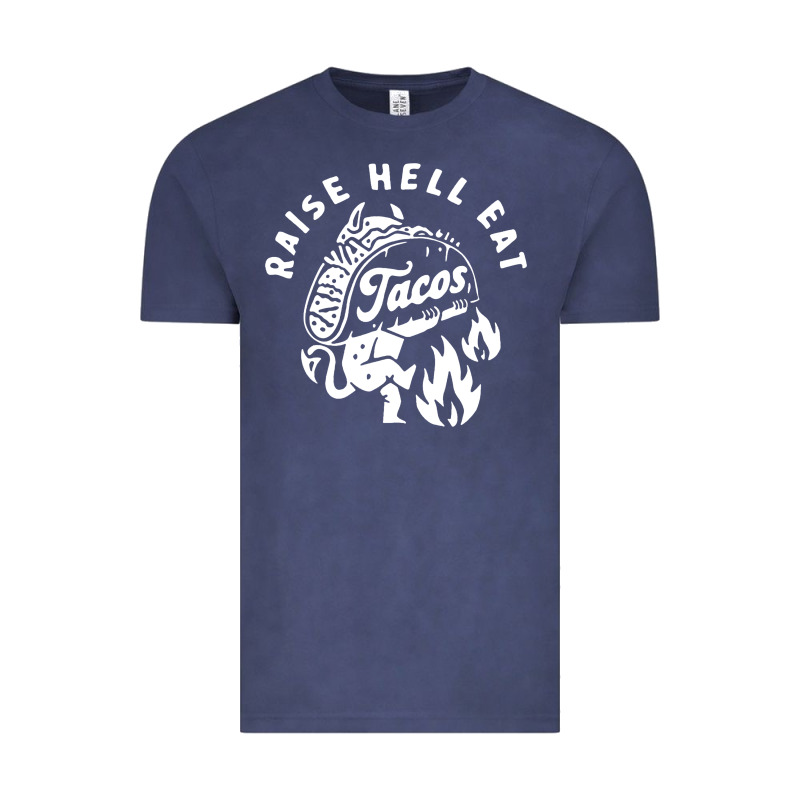 Raise Hell Eat White Vintage Tee by linhVisuals | Teevron