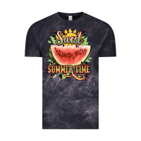Cloud Black sweet summer time watermelon Vintage Tee - NancyCooperArtShop