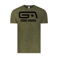 Vintage Olive GROOVE ARMADA Vintage Tee - linhVisuals