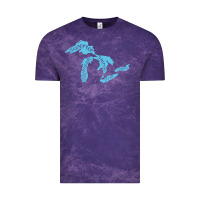 Cloud Purple great lakes of michigan Vintage Tee - linhVisuals