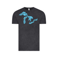 Vintage Black great lakes of michigan Vintage Tee - linhVisuals