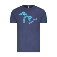 Vintage Denim great lakes of michigan Vintage Tee - linhVisuals