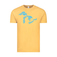 Vintage Mustard great lakes of michigan Vintage Tee - linhVisuals
