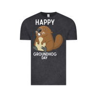 Vintage Black happy groundhog day respect the shadow funny spring prediction holiday Vintage Tee - linhVisuals