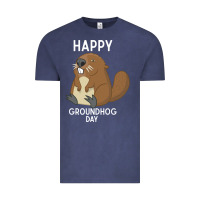 Vintage Denim happy groundhog day respect the shadow funny spring prediction holiday Vintage Tee - linhVisuals