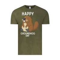 Vintage Olive happy groundhog day respect the shadow funny spring prediction holiday Vintage Tee - linhVisuals