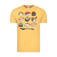 Vintage Mustard happy sushi kawaii anime japanese food lover funny illustration gift Vintage Tee - linhVisuals