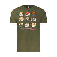 Vintage Olive happy sushi kawaii anime japanese food lover funny illustration gift Vintage Tee - linhVisuals