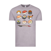 Vintage Zinc happy sushi kawaii anime japanese food lover funny illustration gift Vintage Tee - linhVisuals