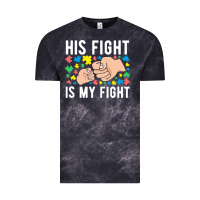 Cloud Black his fight is my fight autism dad mom fist bump cute supportive awarene Vintage Tee - linhVisuals