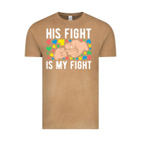 Vintage Camel his fight is my fight autism dad mom fist bump cute supportive awarene Vintage Tee - linhVisuals