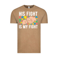 Vintage Coffee his fight is my fight autism dad mom fist bump cute supportive awarene Vintage Tee - linhVisuals
