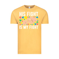 Vintage Mustard his fight is my fight autism dad mom fist bump cute supportive awarene Vintage Tee - linhVisuals