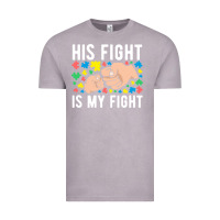 Vintage Zinc his fight is my fight autism dad mom fist bump cute supportive awarene Vintage Tee - linhVisuals