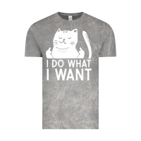 Cloud Rock i do what i want cat giving a finger funny middle finger rude graphic Vintage Tee - linhVisuals