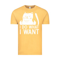 Vintage Mustard i do what i want cat giving a finger funny middle finger rude graphic Vintage Tee - linhVisuals