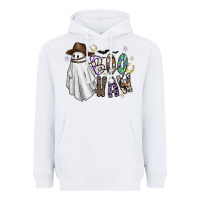 White Boo Haw Heavyweight Hoodie - CowhideDigitalArt