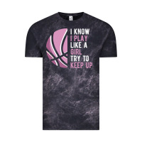 Cloud Black i know i play basketball like a girl try to keep up funny gift for gir Vintage Tee - linhVisuals