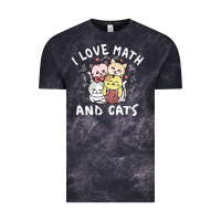 Cloud Black i love math and cats mountain heart mathematics lover gifts cute and f Vintage Tee - linhVisuals