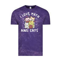 Cloud Purple i love math and cats mountain heart mathematics lover gifts cute and f Vintage Tee - linhVisuals