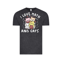 Vintage Black i love math and cats mountain heart mathematics lover gifts cute and f Vintage Tee - linhVisuals