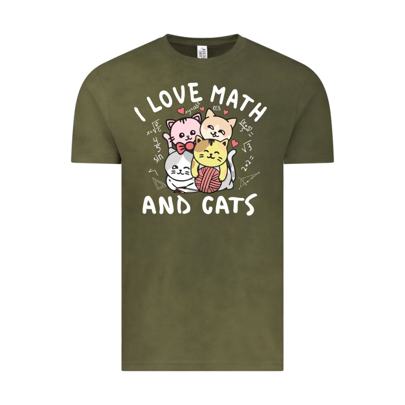 I Love Math And Cats Mountain Heart Mathematics Lover Gifts Cute And F Vintage Tee by linhVisuals | Teevron