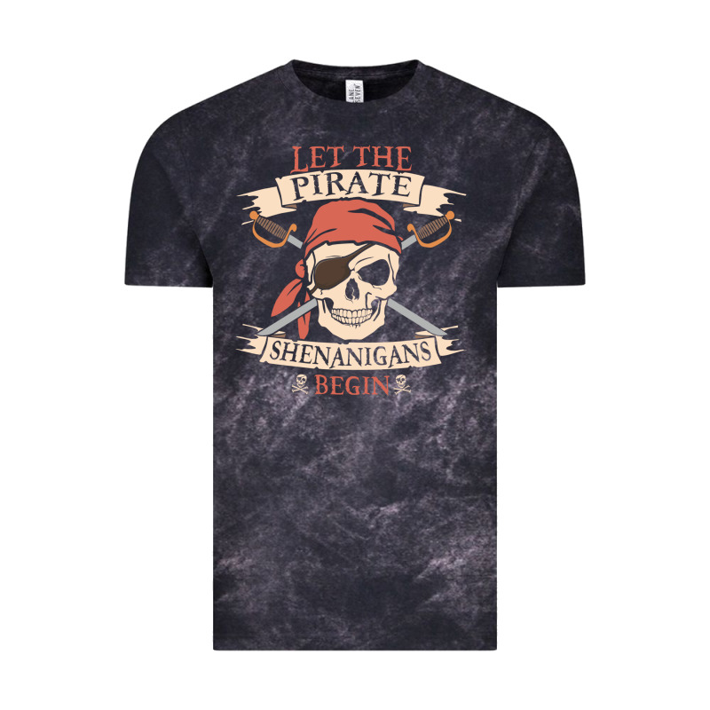 Let The Pirate Shenanigans Begin Skull Vintage Pirate Skeleton Hallowe Vintage Tee by linhVisuals | Teevron