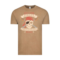 Vintage Coffee let the pirate shenanigans begin skull vintage pirate skeleton hallowe Vintage Tee - linhVisuals